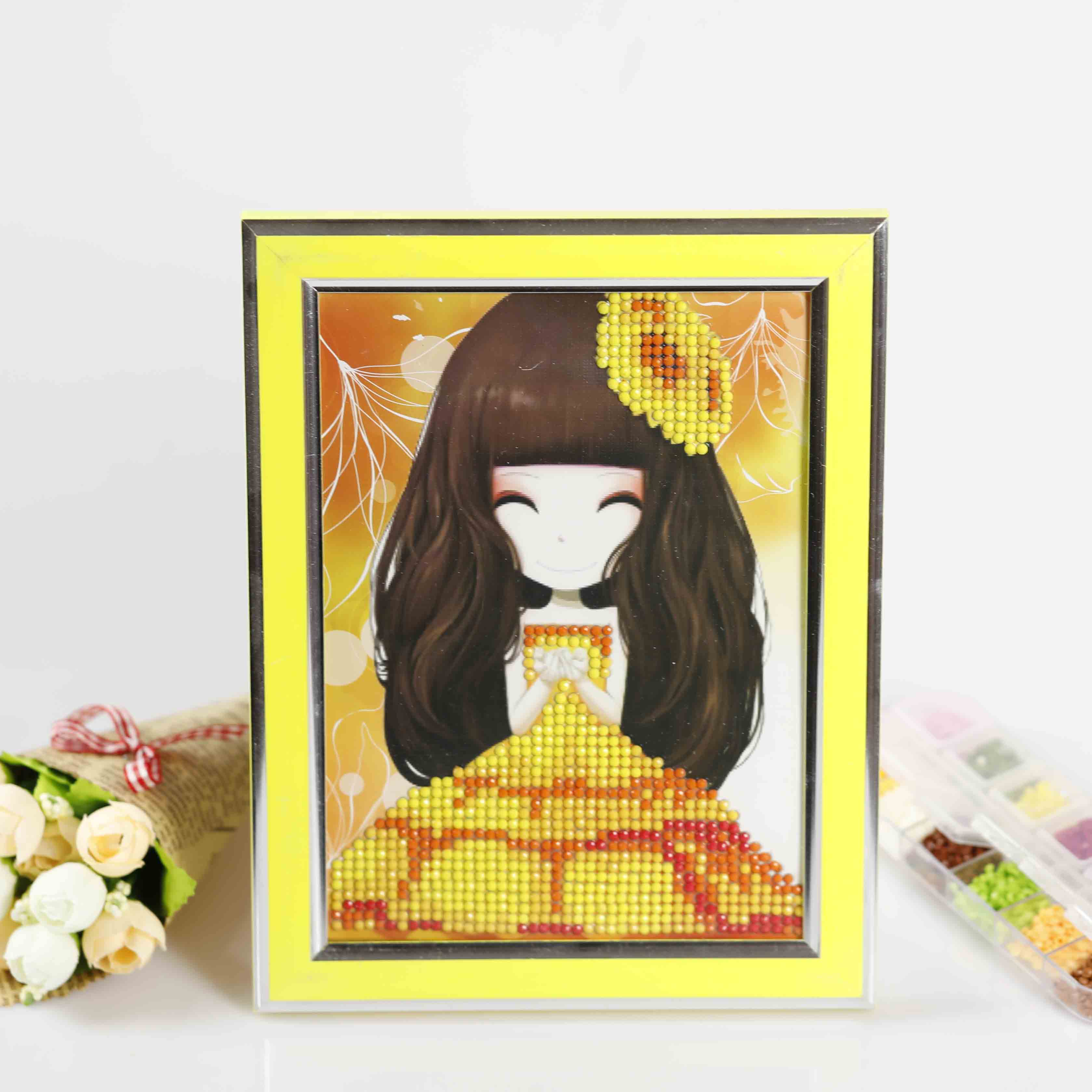 俄罗斯韩版儿童迷你DIY相框钻石绣十字绣数字油画