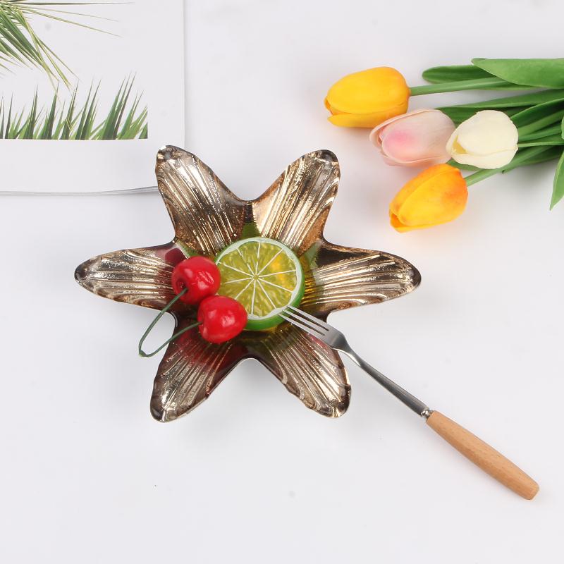 玻璃婚庆主盘家用餐具餐盘圆形托盘水果盘