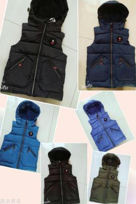 foreign trade original single live cap boy winter jacket cotton waistcoat for children 100 sets warm cotton vest
