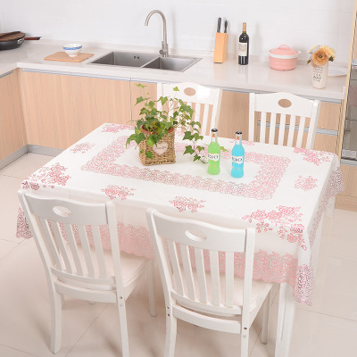 2018 new waterproof table cloth rural wind hotel household cloth PVC printed tea table cloth customized wholesale