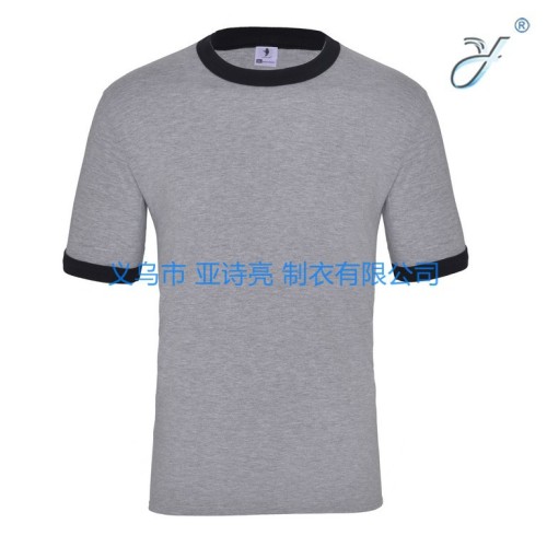 manufacturers supply casual cotton two-color round short sleeve contrast color men‘s t-shirt diy custom advertising shirt t-shirt