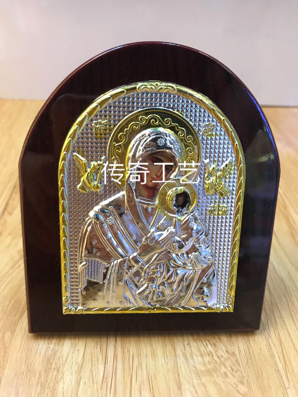 基督教天主教木板塑料框工艺品摆件