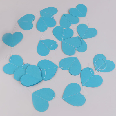 Lanfei Festival Birthday Party Ornaments Heart-Shaped Paper Flower Pull Strip
