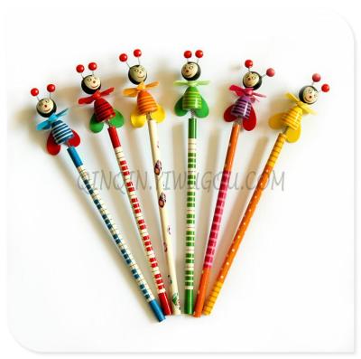 Wooden pencil, craft pencil spread the wings bee pencil windmill pencil gift pen