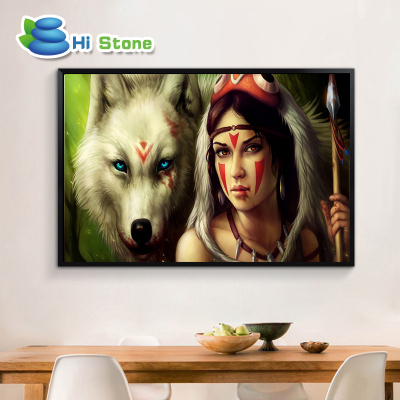 Diamond painting decorative painting oil painting diamond embroidery European and American wind Wolf totem