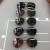 Thick metal sunglasses with reflective sunglasses and myopic glasses