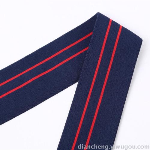 red and blue stripes elastic band elastic ribbon hair band accessories