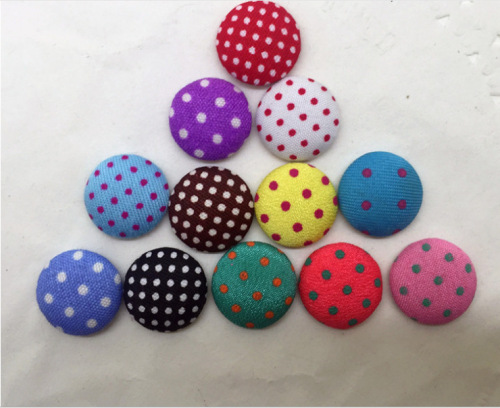 Factory Direct Sales Professional Production 15mm Flat Point Cloth Buckle Diy Children‘s Hair Accessories Handmade Accessories Cloth Buckle 