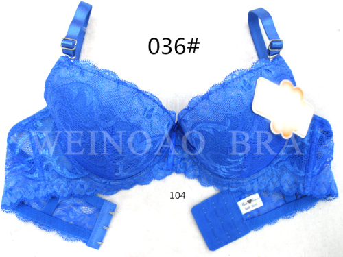 export to europe， america and south america foreign trade beautiful full lace bra top thin bottom thick push up underwear cross-border new
