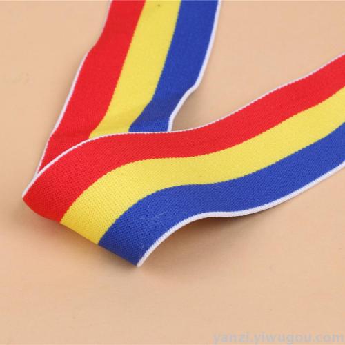 SPOT 4cm Color Elastic Band Red Yellow Blue Color Elastic Hair Band Clothing Accessories