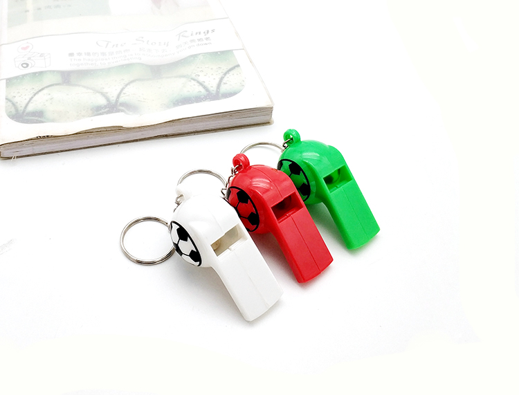 3pc吸卡足球口哨 带核塑料哨子裁判计时计步用