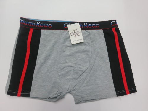 Men‘s Sports Color Matching Vertical Stripe Polyester Cotton Boxers 5XL， Men‘s Color Belt Boxer Briefs