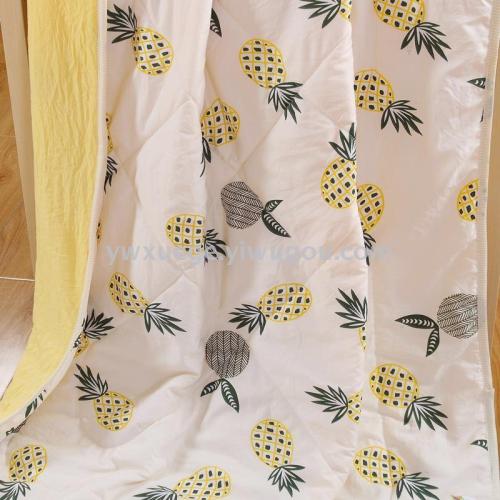 2018 Washed Cotton Printed Summer Quilt Air Conditioning Quilt Summer Cool Quilt quilt Shell with Lace Style-Jackfruit Children