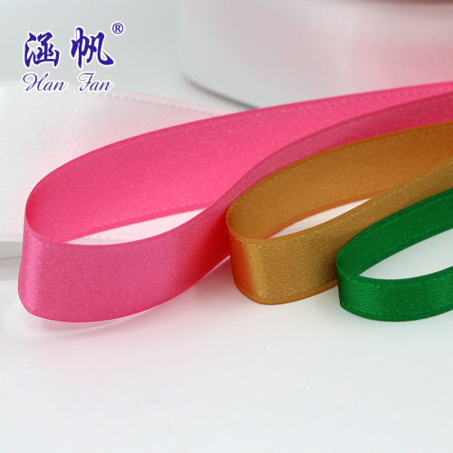 Hanfan Ribbon Manufacturers in Stock Direct Selling Silk Ribbon Polyester Taffeta Ribbon Wholesale Full Roll Ornament DIY