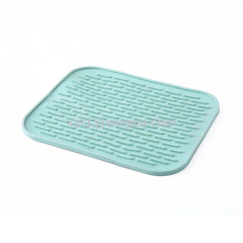 New TPR material table mat, plain blue table mat, pot mat, anti-slip solid color multi-functional heat insulation pad pic 1
