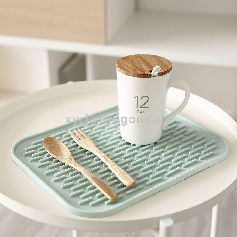 New TPR material table mat, plain blue table mat, pot mat, anti-slip solid color multi-functional heat insulation pad pic 3