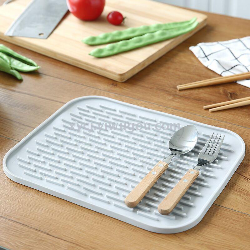 New TPR material table mat, plain blue table mat, pot mat, anti-slip solid color multi-functional heat insulation pad pic 5