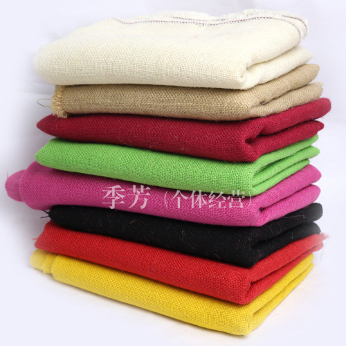 Plain Pure Color Linen Cloth Yellow Sackcloth Clothing Cloth Trousers DIY Cotton Linen Handmade Cloth Fabric Background