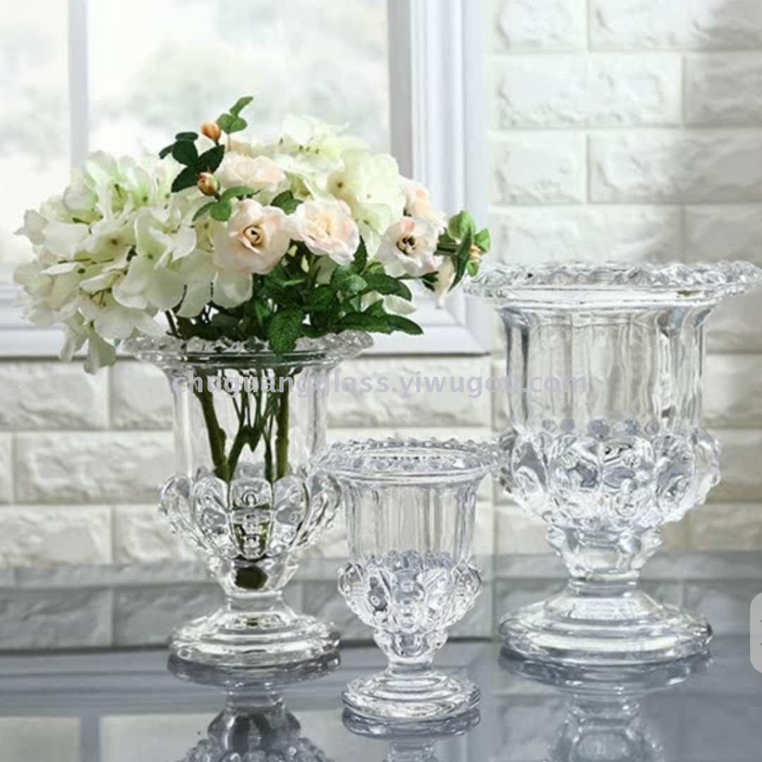 Supply Crystal Glass Vase Transparent Vase Flower Arranging