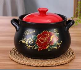 耐高温鼓舞人心花开富贵焖煲砂锅汤锅