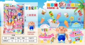 新款卖萌跳海草舞小猪男女孩益智挂板过家家儿