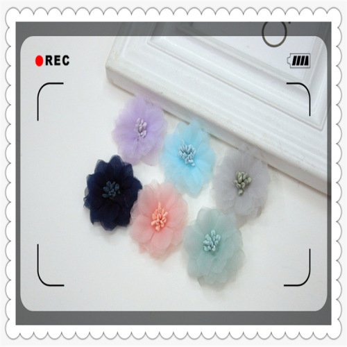 New Korean Meteor Yarn handmade DIY Hair Accessories Headdress Six-Layer Small Flower Jewelry Accessories Factory Wholesale Direct Sales 