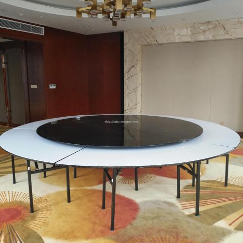 lishui star hotel simple electric dining table club restaurant box paint glass turntable dining table