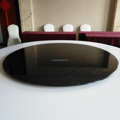 Wuhan Resort Hotel Simple Electric Dining Table Restaurant Box baking Paint Glass Turntable Dining Table