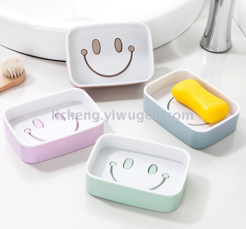 Smiley Face Soap Dish Creative Bathroom Soap Holder Bathroom Wash Face Soap Box