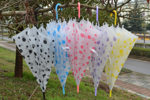 frosted dot umbrella transparent polka dot creative sunshade umbrella sun umbrella fashion multipurpose korean floret umbrella