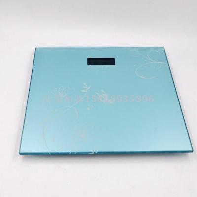 Popular fashion home toughened glass LED electronic scale human health weight square simple