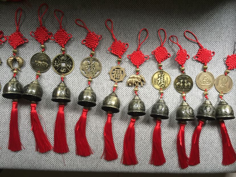 风水铜钱挂件 古铃挂件 五帝钱