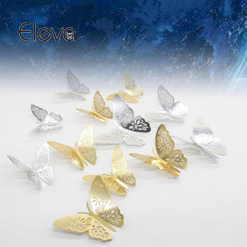 hollow 3d 3d butterfly home simulation butterfly decoration 3d butterfly children wall stickers festival party layout