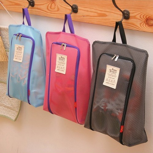 travel dustproof shoe bag large nylon waterproof shoe storage bag multifunctional mesh handbag