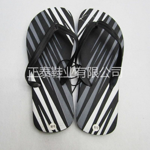 factory customized black boys diagonal stripe pattern flip-flops home leisure outdoor wear pe flip flops summer