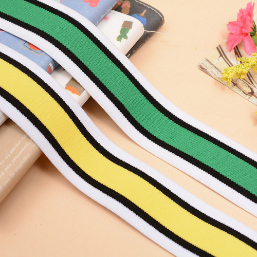 factory direct color matching three-color elastic band high elastic clothing decoration accessories waist of trousers elastic band