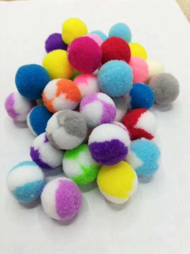 high elastic monochromatic ball has in stock， two-color ball can customization as request fur balls