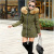 New winter wear down cotton jacket women's medium and long size women's cotton-padded jacket Korean version slim body 
