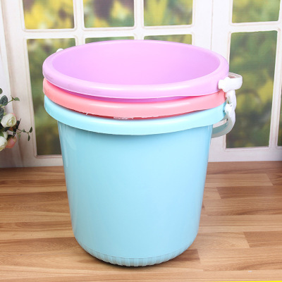 Household Plastic Bucket Thickened Portable Large Water Barrel Laundry Feet Car Washing Bucket Large Water Bucket Dolly Tub