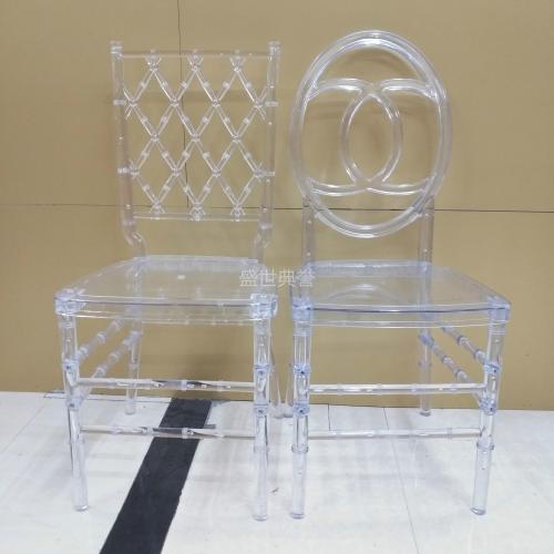 resort hotel banquet wedding bamboo chair outdoor wedding acrylic transparent round back chair