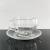 Clear glass plain coffee cup saucer set coffee cup glassware