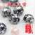 Yiwu round prints paint plastic bead accessories manufacturers direct supply from stock