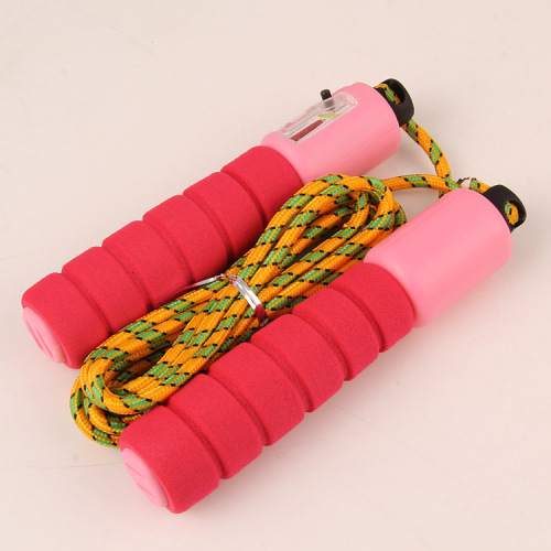 factory wholesale 3 m genuine skipping rope professional antifreeze adjustable automatic foam rubber grip count student skipping rope