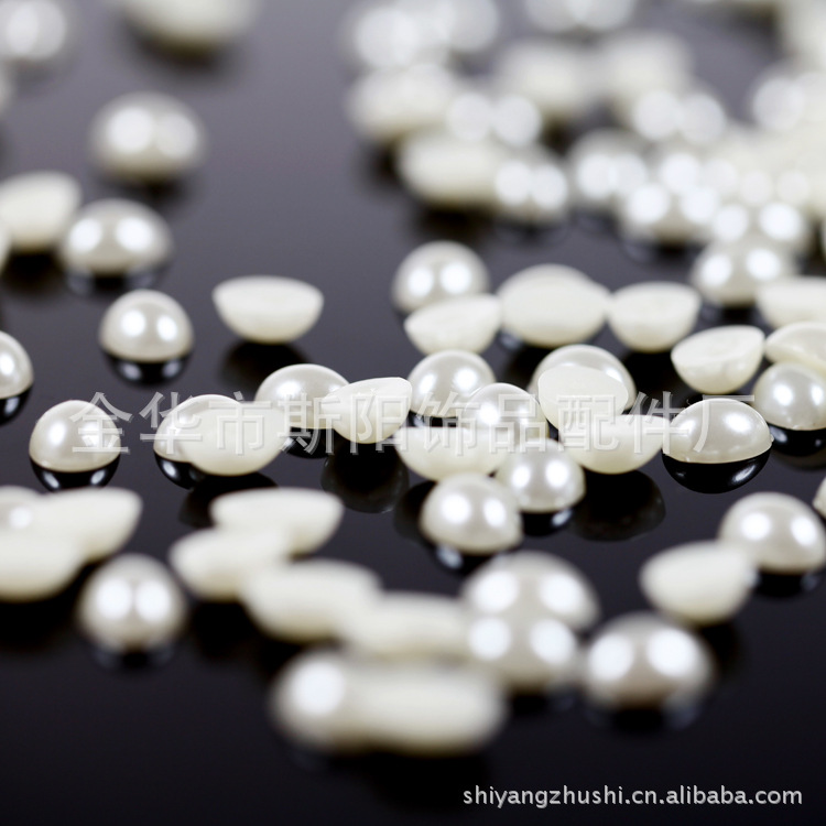 批发14*24mm椭圆形烤漆散珠高仿珍珠abs珠子义乌厂家直销量大从优