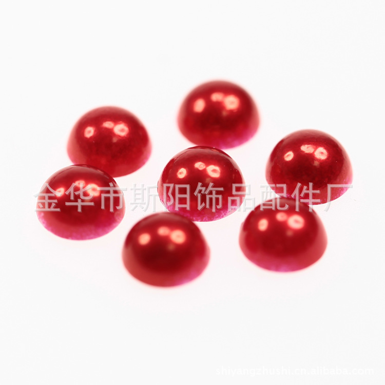 时尚主流女鞋装饰配件  烤漆半面珠abs仿珍珠散珠厂家直销批发