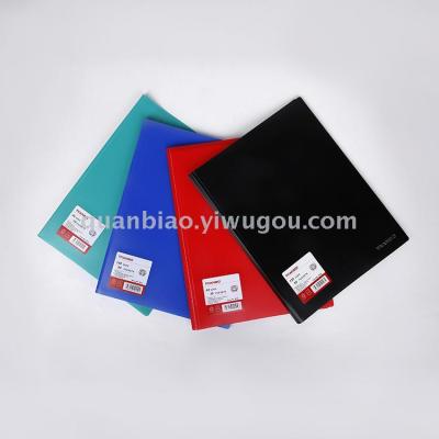 TRANBO PP soft shell solid color display book with silver stamping label file folderOEM