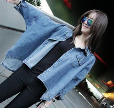 The new large denim women's pieced jackets