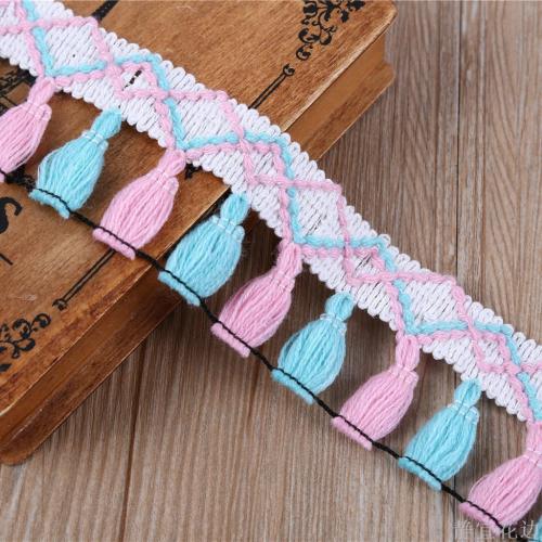 Double Color tassel Fringe Lace Cashmere Wool Broom Lace Clothing Accessories 