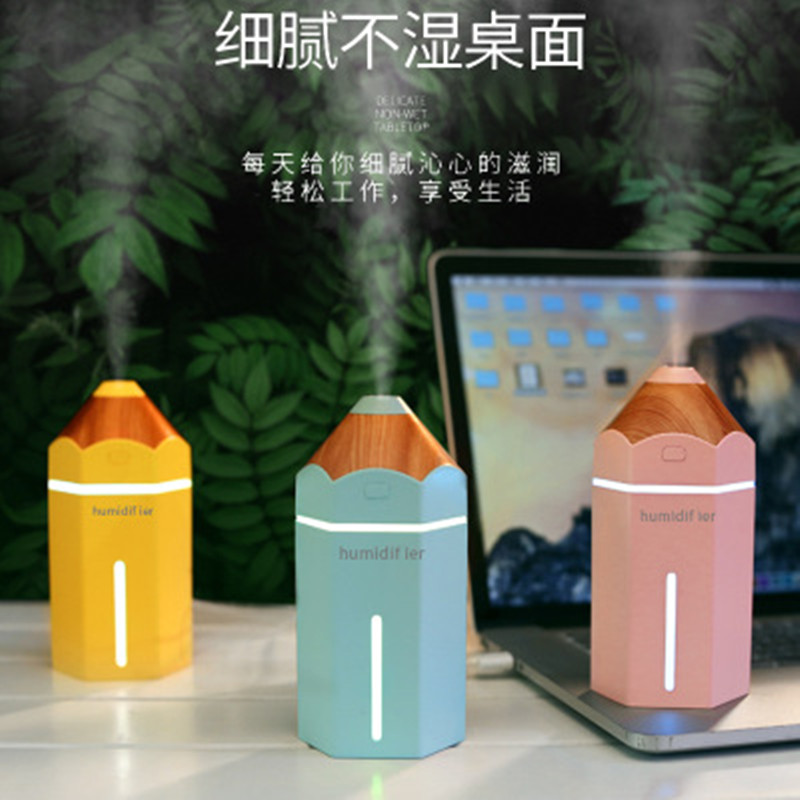 创意铅笔加湿器USB夜灯补水仪抖音同款