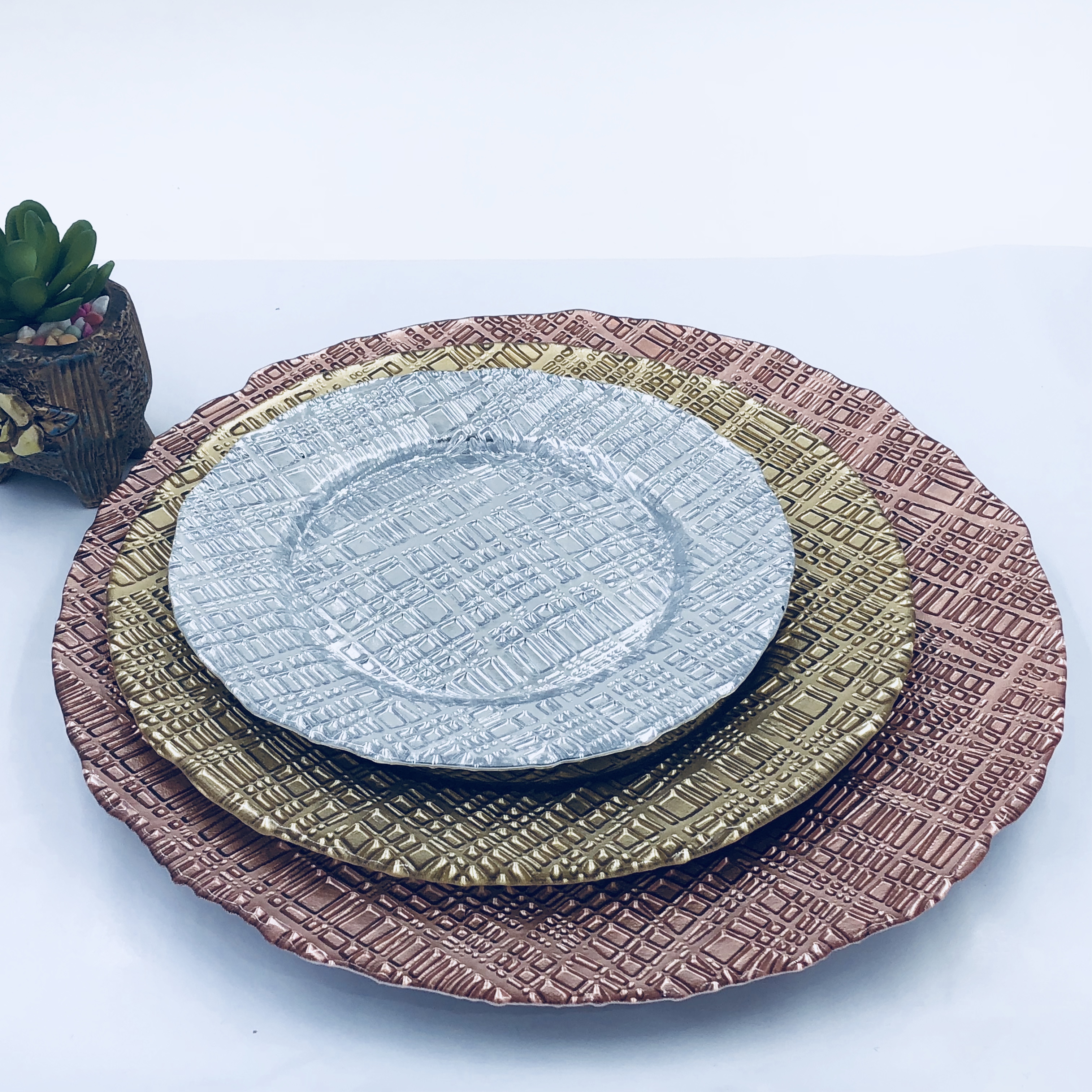 盘子 果盘  西餐婚庆主盘 干果盘 玻璃盘子